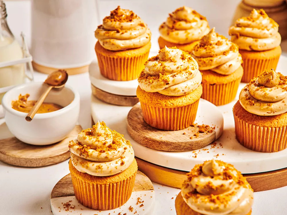 Cupcakes au Speculoos sur une table gourmande