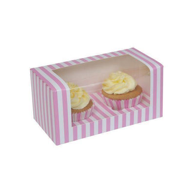 2 Boites à Cupcakes - Rose et Blanc - Variantes Disponibles - HOUSE OF MARIE