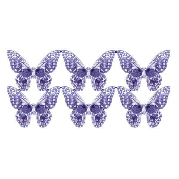 22 Papillons Comestibles - Delft Violet - CRYSTAL CANDY