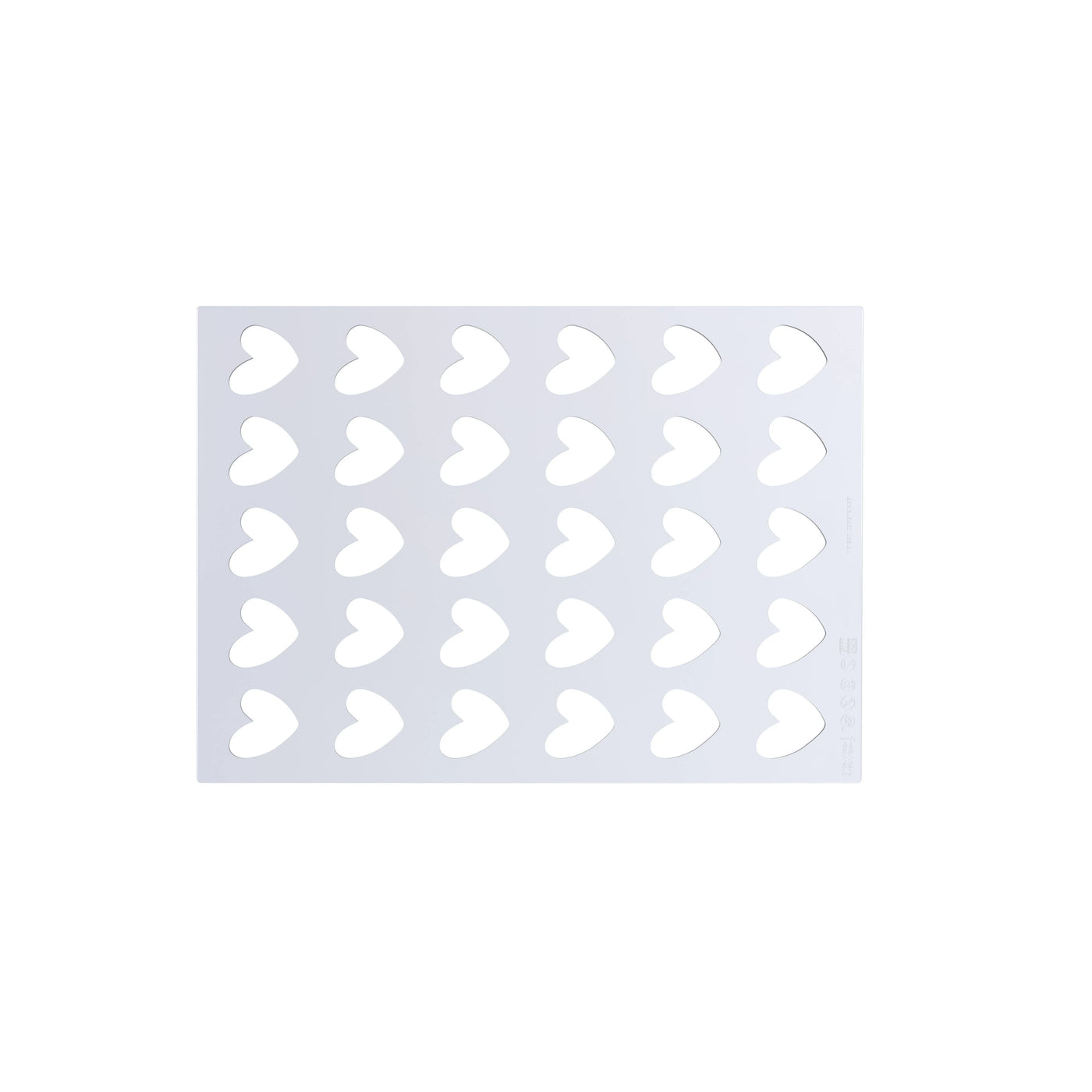 Set 2 tapis silicone Silikomart Chablon Heart 31x31 mm pour décoration chocolat