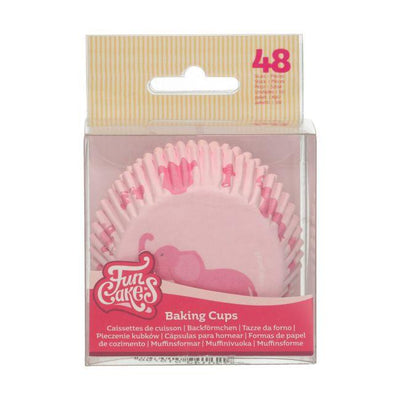 48 Caissettes à Cupcake Bébé Fille - FUN CAKES