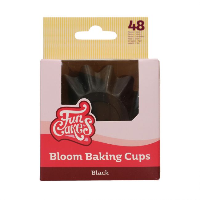 48 Caissettes à Cupcake Bloom - Black Style - FUN CAKES