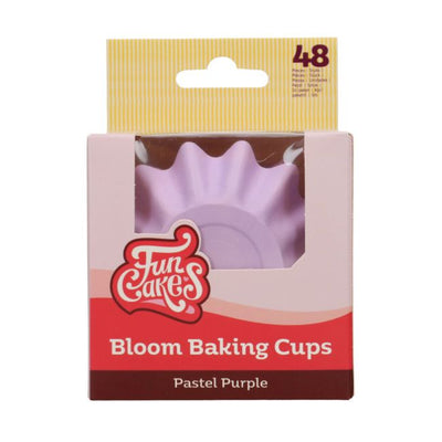 48 Caissettes à Cupcake Bloom - Pastel Violet - FUN CAKES