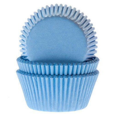 50 Caissettes à Cupcake Bleu Clair - HOUSE OF MARIE