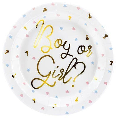 6 Assiettes Boy or Girl ? - PARTY DECO