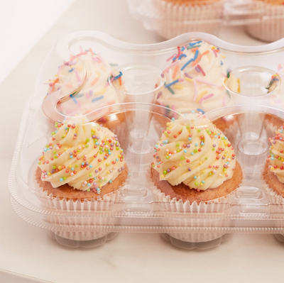 Lot de 3 Boites à Cupcakes - 6 alvéoles