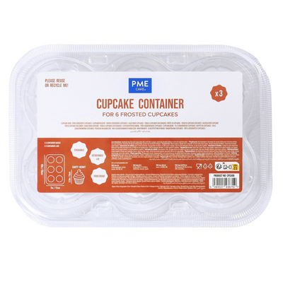 Lot de 3 Boites à Cupcakes - 6 alvéoles