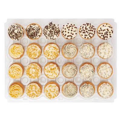 boîte 24 cupcakes, boîte grande capacité pâtisserie, boîte cupcake professionnelle, boîte plastique muffins, transport gâteau, boîte rigide pâtissière
