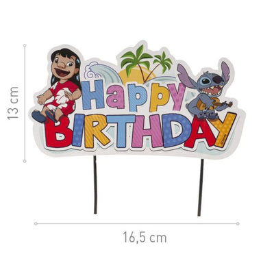 cake topper Lilo et Stitch, décoration gâteau anniversaire Disney, topper Stitch 17 cm, fête enfant thème Disney