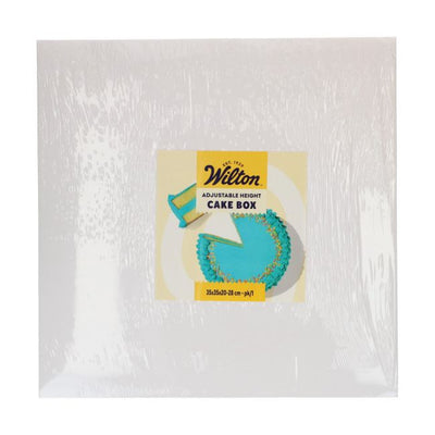 Boîte Wilton ajustable 35x25x20-28 cm pour transport de gâteaux hauts et décorés
