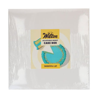 Boîte Wilton ajustable 35x25x20-28 cm pour transport de gâteaux hauts et décorés
