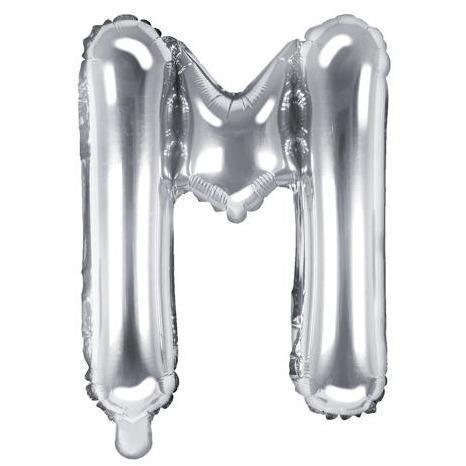 Ballon Lettre Gris Silver - 35 cm - PARTY DECO