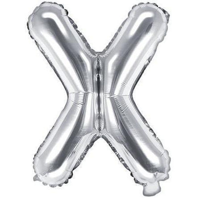 Ballon Lettre Gris Silver - 35 cm - PARTY DECO