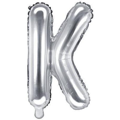 Ballon Lettre Gris Silver - 35 cm - PARTY DECO