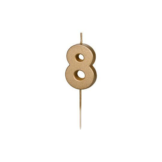 Bougie - Gold Number - Variantes disponibles - PARTY DECO