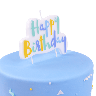 Bougie Topper - Blue Pastel Happy Birthday - PME