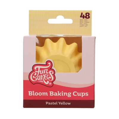 48 Bloom Cupcake-Förmchen – Pastellgelb