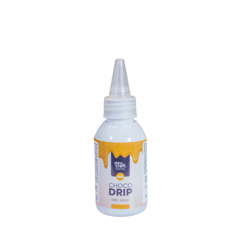 Flacon de 150 g Choco Drip doré Azucren pour décoration de gâteaux