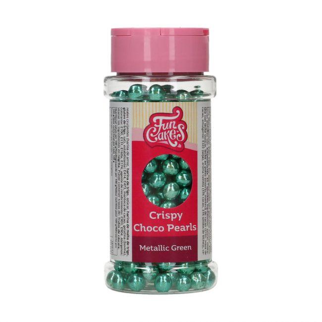 Choco Pearls - Metallic Green 60g - FUN CAKES