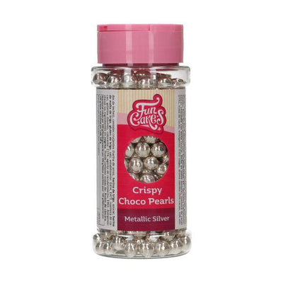 Choco Pearls - Metallic Silver 60g - FUN CAKES