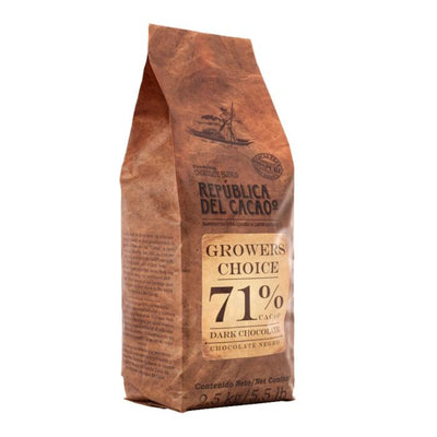 Sac 2,5 kg de chocolat noir 71 % Sélection des Planteurs – Republica del Cacao
