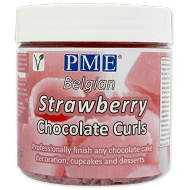 Chocolate Curls - Strawberry 85g - Patissland