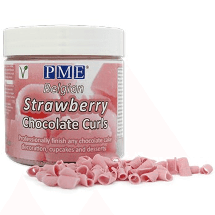 Chocolate Curls - Strawberry 85g - PME