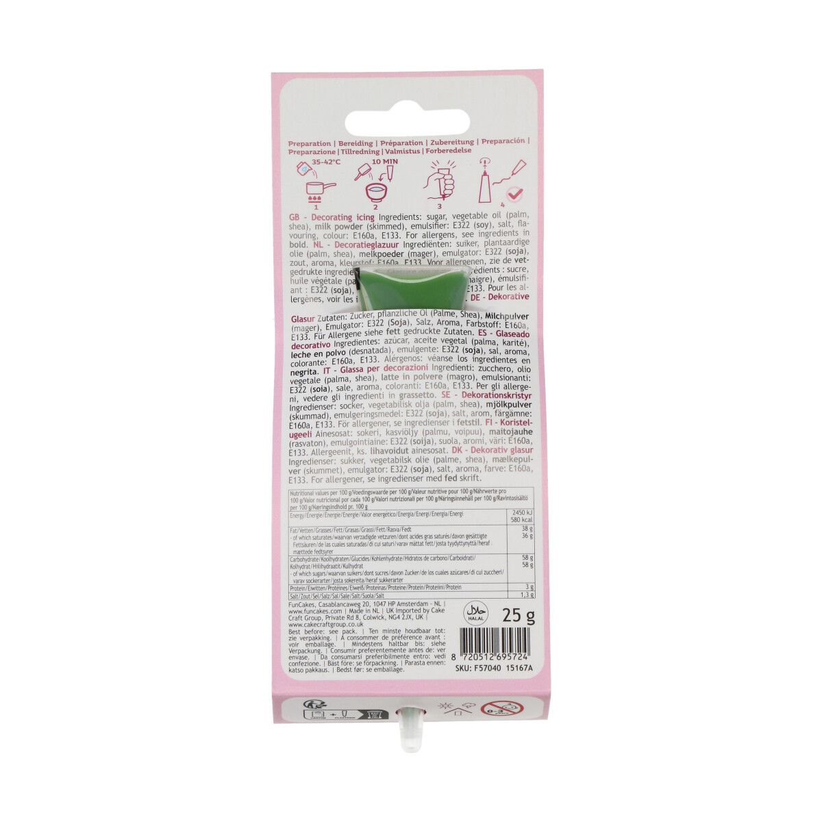 Tube d'Écriture Choco 25 g - Vert