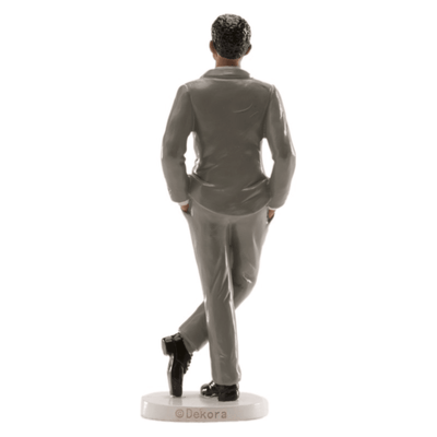 Figurine - Homme Costume Gris 16cm - DEKORA