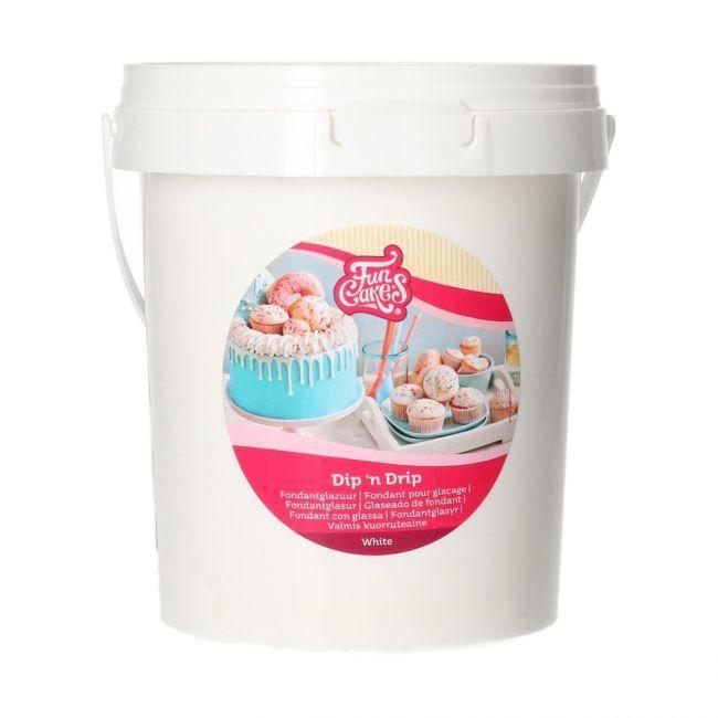 Fondant pour glaçage Blanc 1kg - FUN CAKES