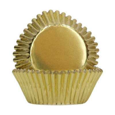 48 goldene Cupcake-Förmchen