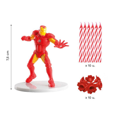 Figurine Iron Man & Set/10 Bougies