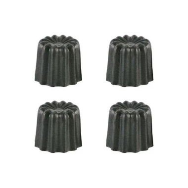 Lot de 4 moules à cannelés bordelais antiadhésifs 4,5 cm de la marque Patisse