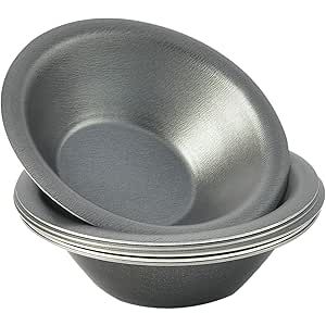 Lot de 6 moules à Pasteis de Nata en aluminium revêtu antiadhésif 5,5 cm.