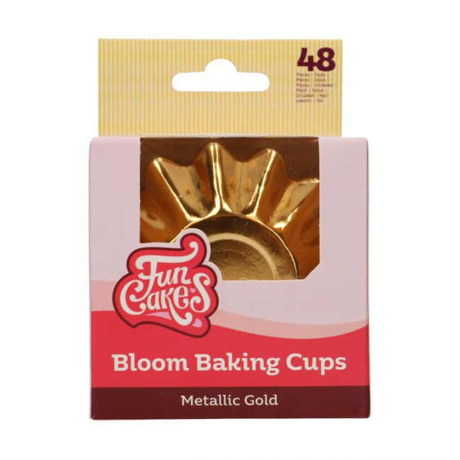 48 Bloom Cupcake Liners - Metallic Gold