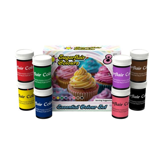 Paste Colour Mixed Essentials Set 8x25g - SUGARFLAIR