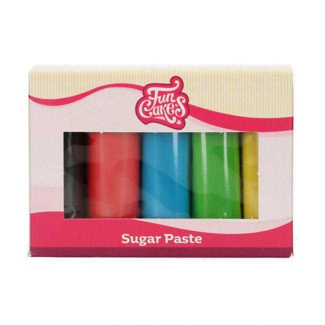 Pâte à Sucre Multipack Couleurs Essentielles 5x100g - FUN CAKES