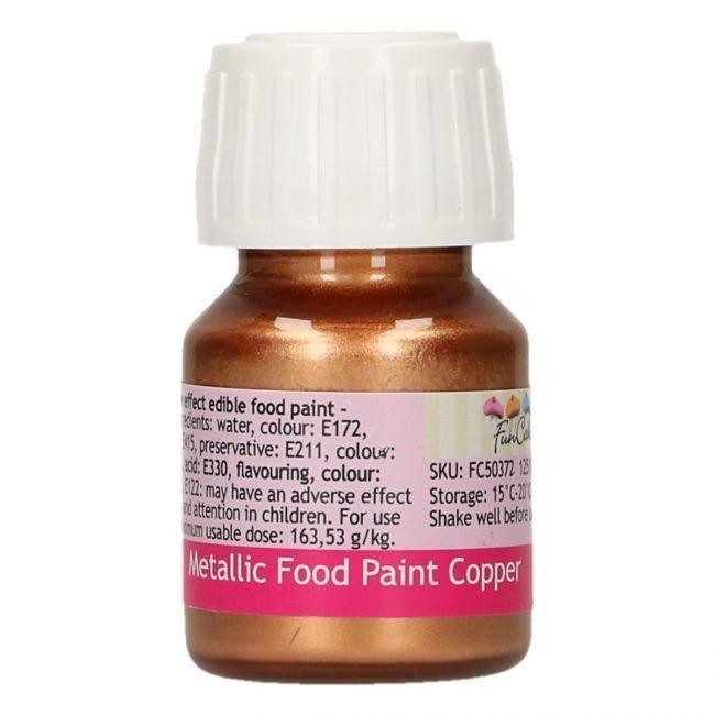 Peinture Metallic Copper 30ml - FUN CAKES