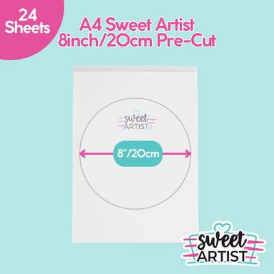 25 Pre-Cut Fondant Sheets 20cm A4