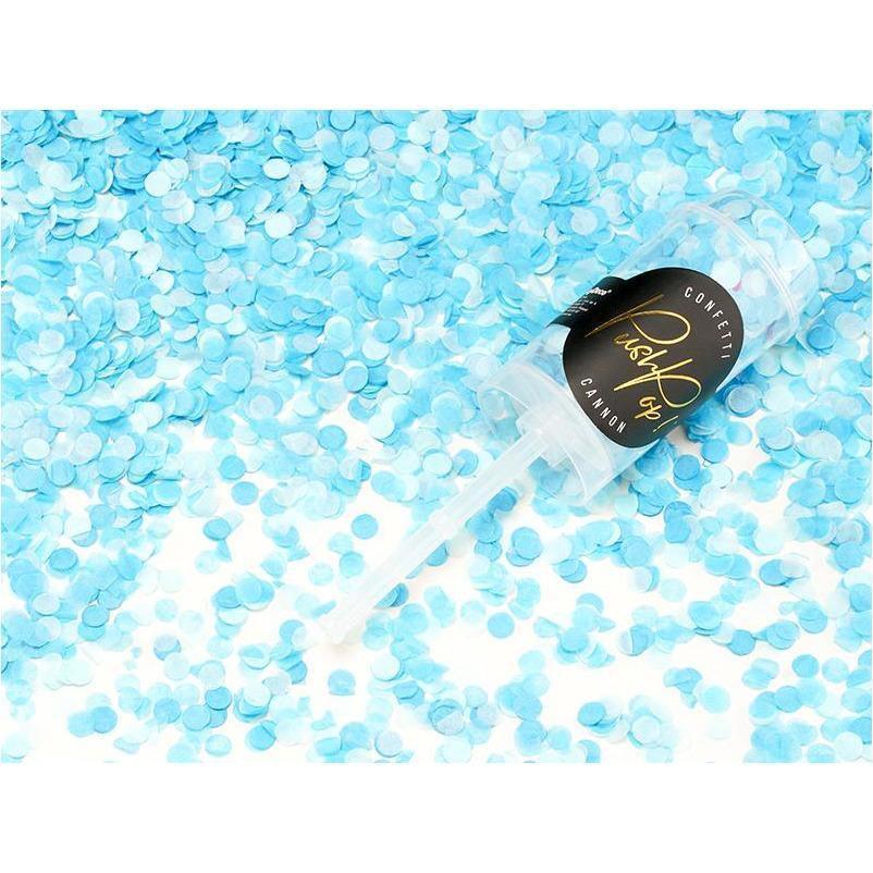 Push Pop Confettis Blue & Mint - PARTY DECO