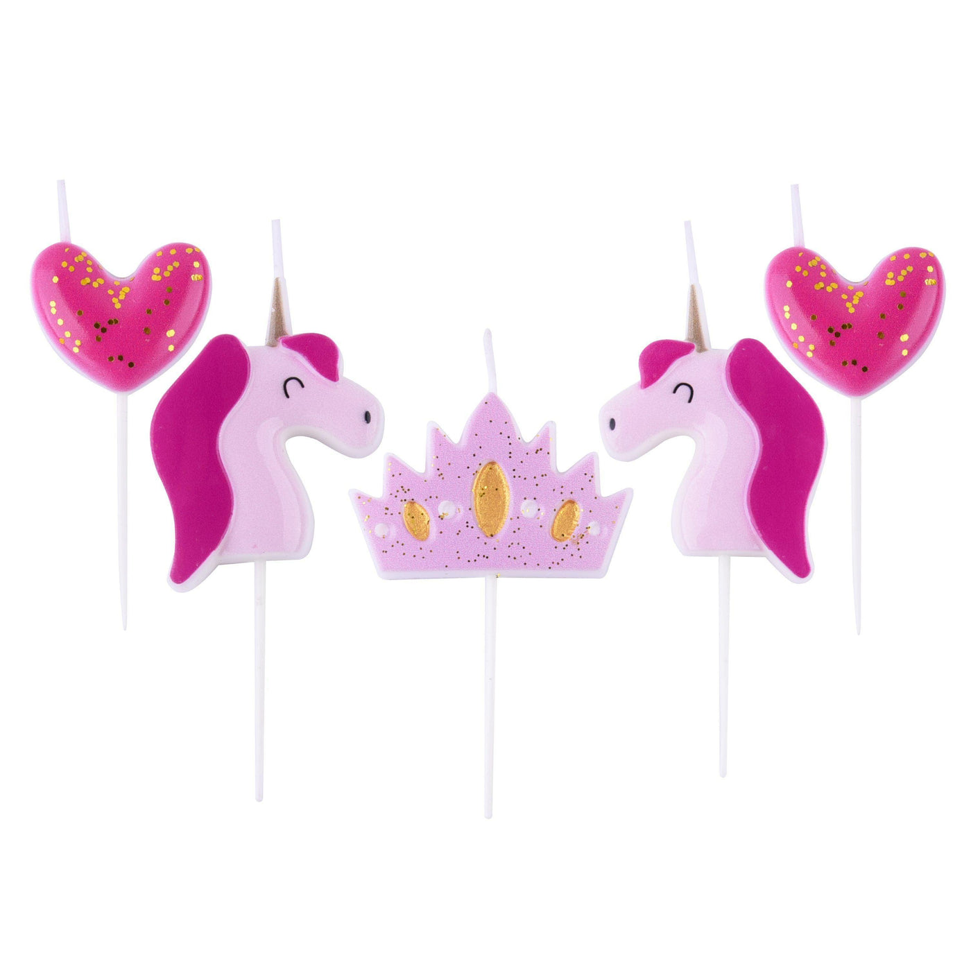 Set de 5 Bougies - Thème Princesse - PME