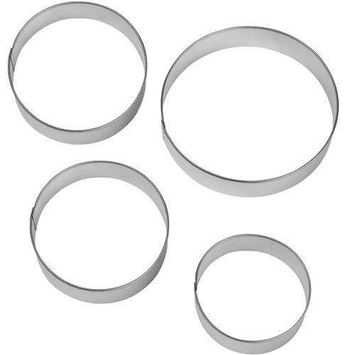 Set/4 Emporte-pièce Rond Métal - WILTON