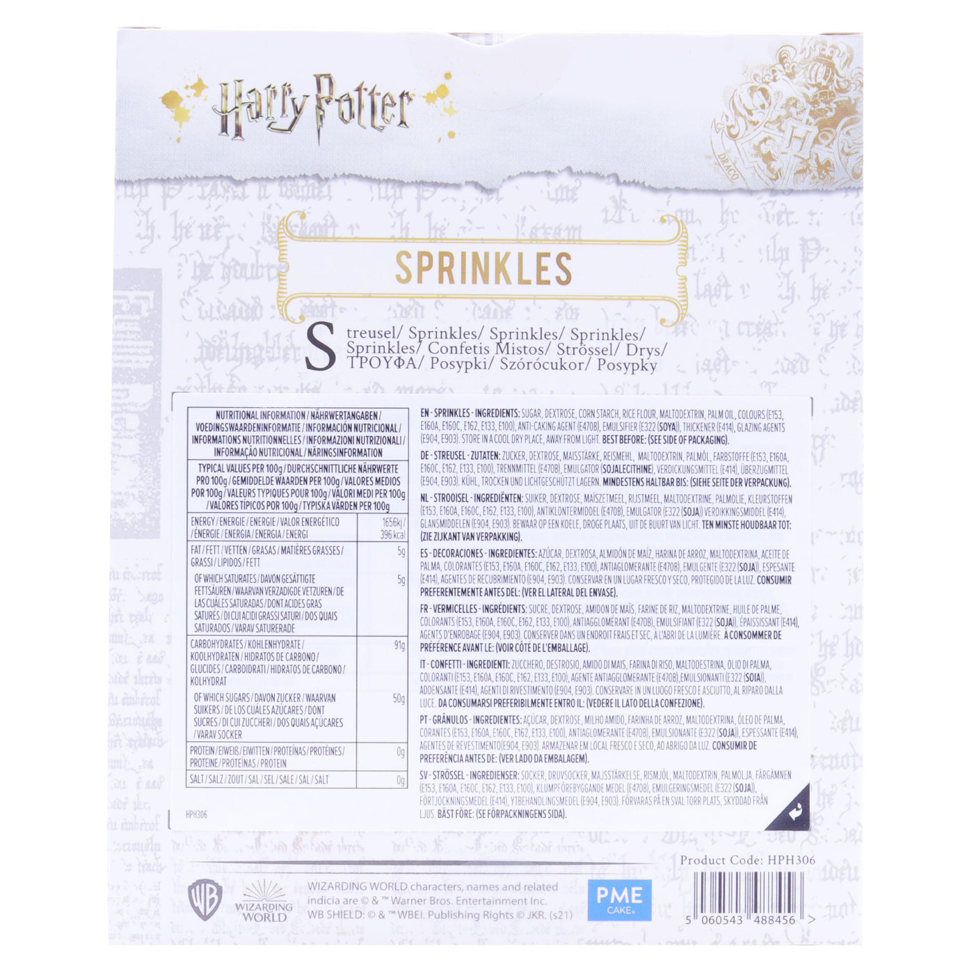 Set/4 Sprinkles - Harry Potter 240g - PME