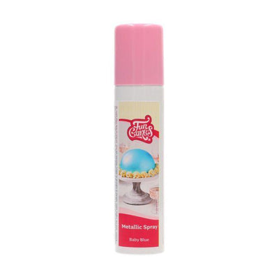 Spray Metallic Baby Blue 100ml - FUN CAKES