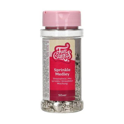 Sprinkles Silver Mix - 65g - FUN CAKES