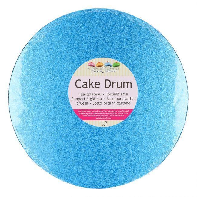 Support à gâteau Rond - BLEU - Drum - FUN CAKES