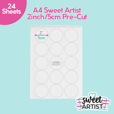 25 Pre-Cut Fondant Sheets 5cm A4