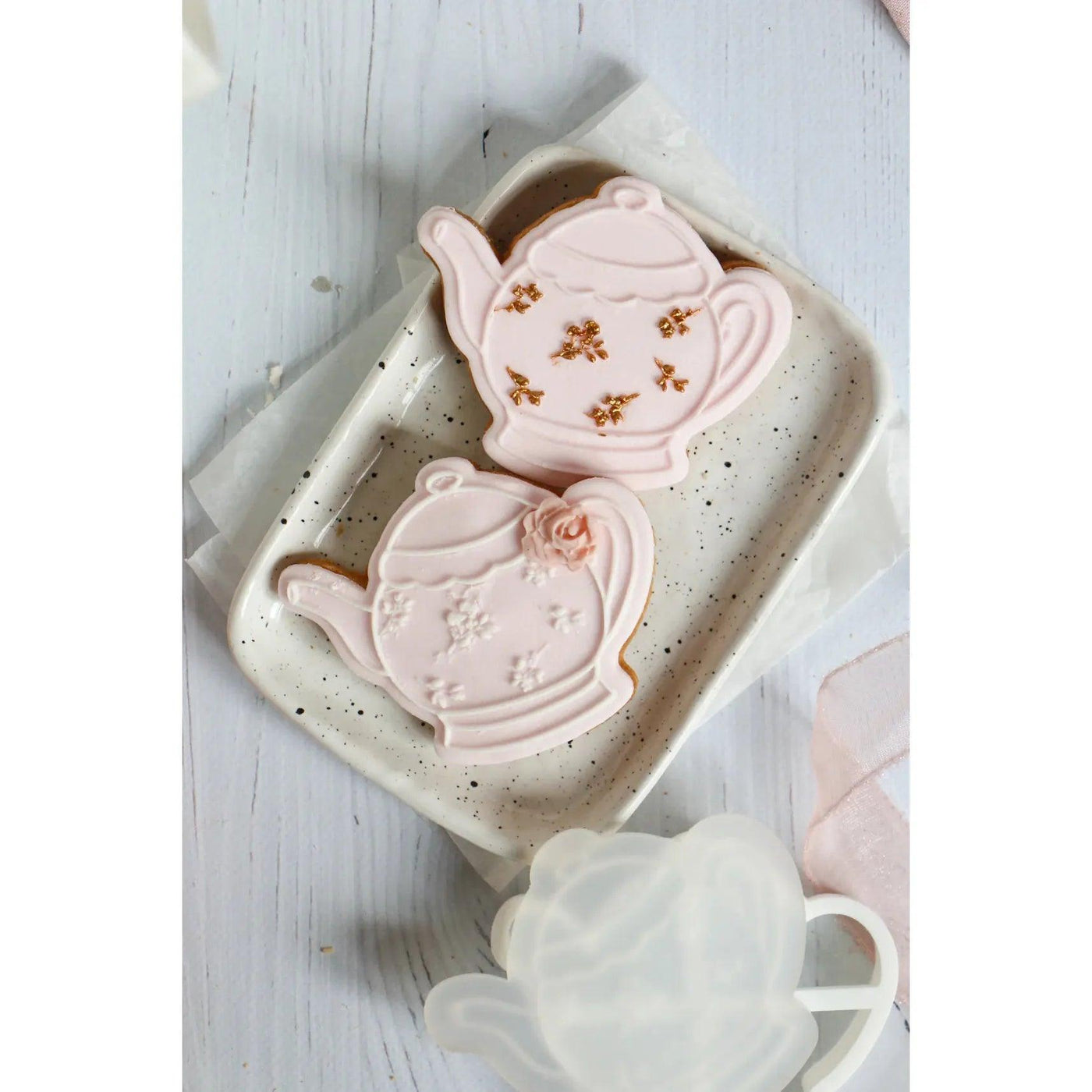 Tampon 3D + Cutter - Floral Tea Pot - OH MY COOKIE