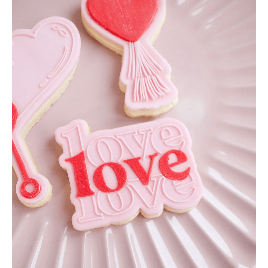 Tampon 3D + Cutter - Love Love Love - OH MY COOKIE