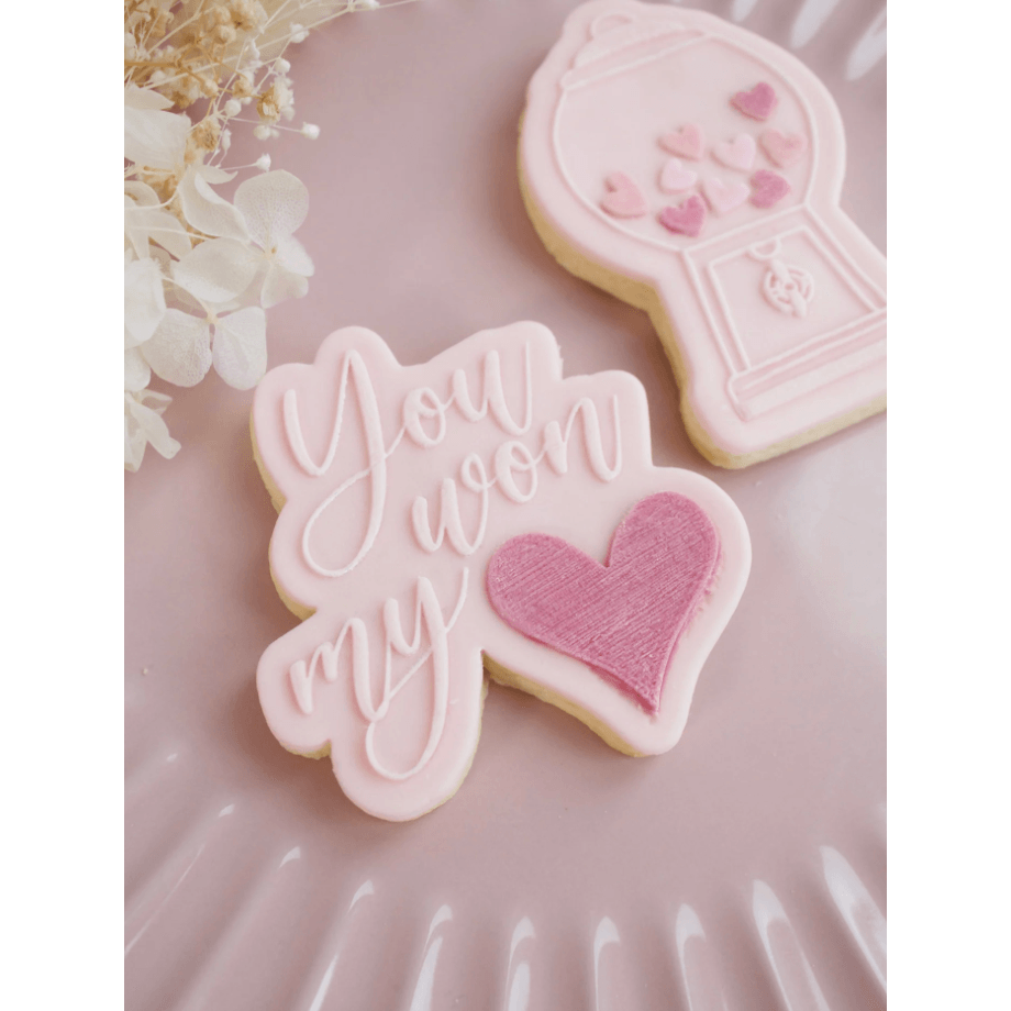 Tampon 3D + Cutter - You Won My Heart - OH MY COOKIE